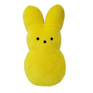 Just Born Inc PEEPS Bunny Rabbit Plush 16" Yellow with Bean Tush Easter Spring